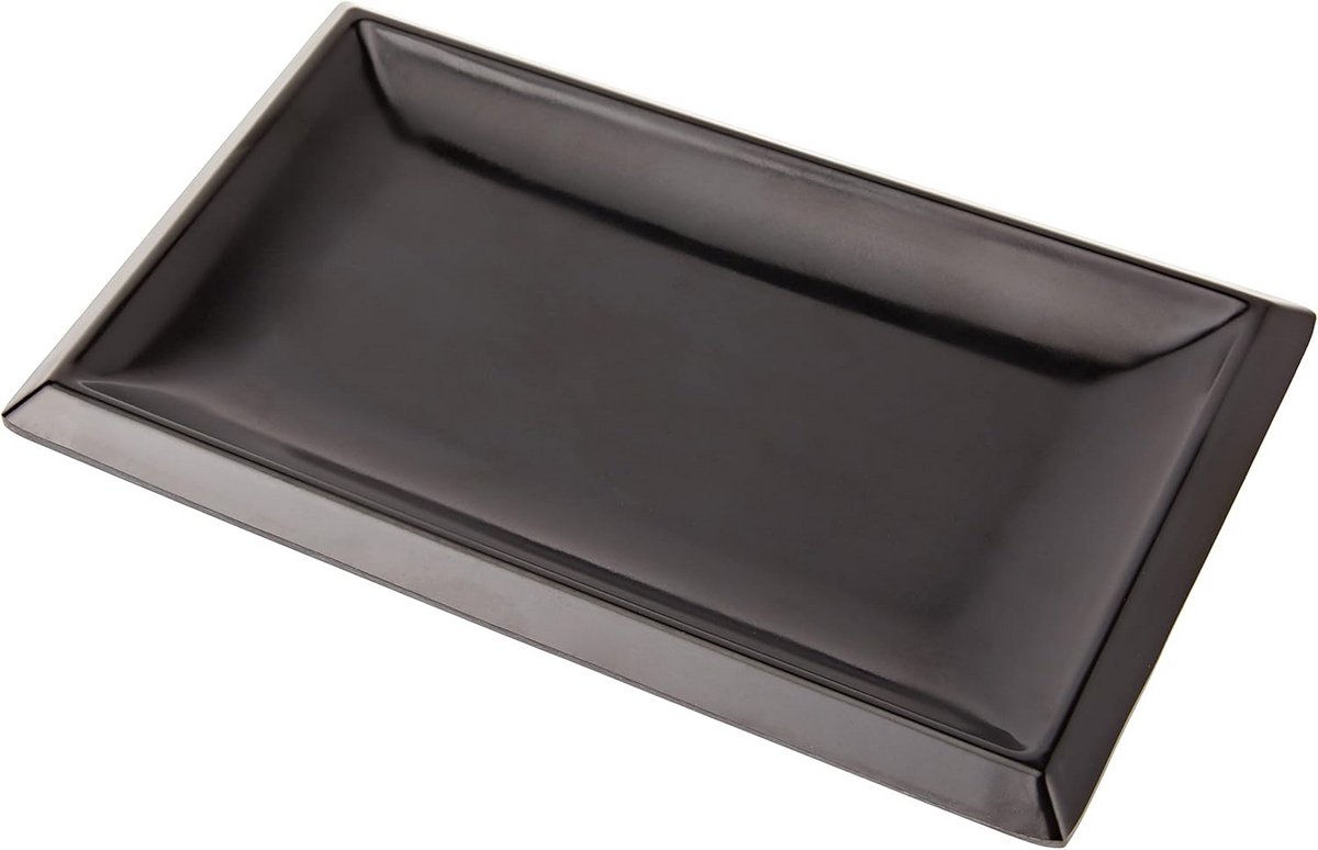 Klassieke Melamine Serveerschaal Zwart Schaaltje 35 x 21 x 2 cm