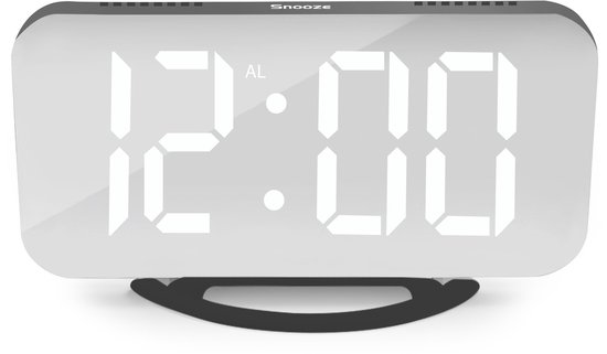 Luxime® - Digitale Wekker - Slaapkamer - Klok - Alarmklok - Energiezuinig - Zwart