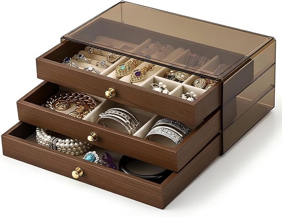Handgemaakte decoratieve houten sieradendoos - Verjaardagscadeau ideeën
