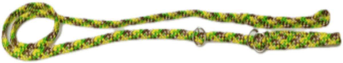 Chikko Quality - Vanglijn met Dubbele Stop - Groen/Geel/Bruin - 165cmx10mm