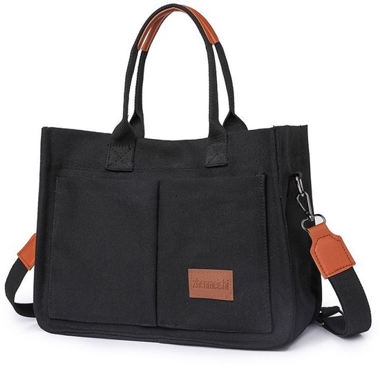 Tassen en Toile pour Femmes - Grand Sac à Main et Sac à Bandoulière - Adapté pour Ordinateur Portable, Travail et Voyage - Pour Infirmières et Enseignants