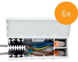 WagoBox Classic - 6 lasdozen - 10,8 x 3,9 cm - Grijs - Kunststof
