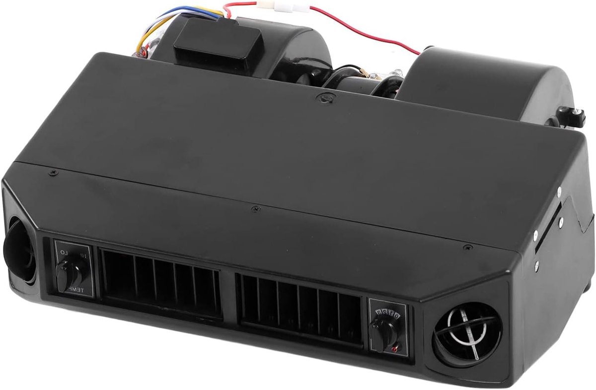 Koelverdamper voor campers - Verdamper voor airconditioning - 12V - 30W - Koelset - Onderdash - Luchtverfrisser - Geschikt voor campers - Zwart - Universeel.