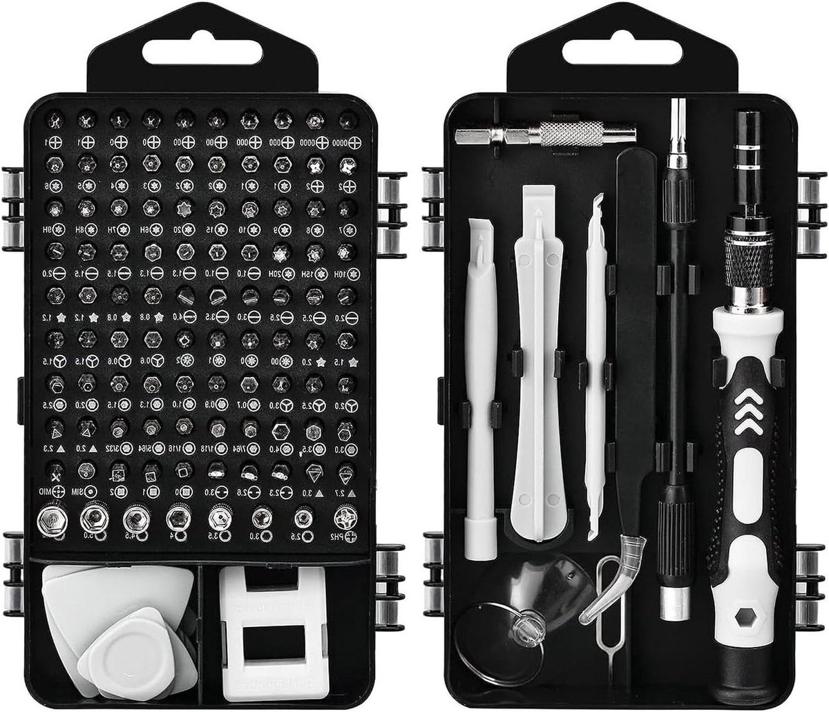 Fijnmechanische gereedschapsset - precisieschroevendraaier - 115 in 1 - schroefextractor - reparatieset - computer - telefoon - camera - laptop - tablet - horloge - schakelaar - controller - bril