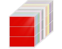 Allecta- Etiketten Rechthoekig Zelfklevend - Stickers - Kleurrijk - Beschrijfbaar - Kantoor Magazijn - 60 Stuks zijn zelfklevende labels voor opslagruimte - Rechthoekig formaat van 102 x 51 mm in 10 kleuren