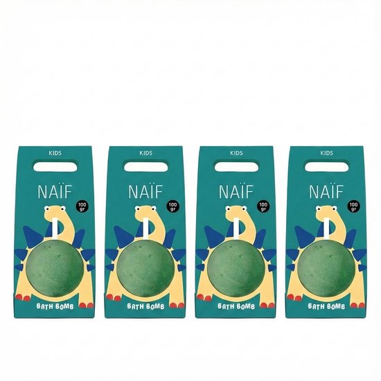 Naïf Kids Bruisbal Set - Badproduct - Natuurlijke Kleurstoffen - Zonder SLES en Microplastics - 4x100g