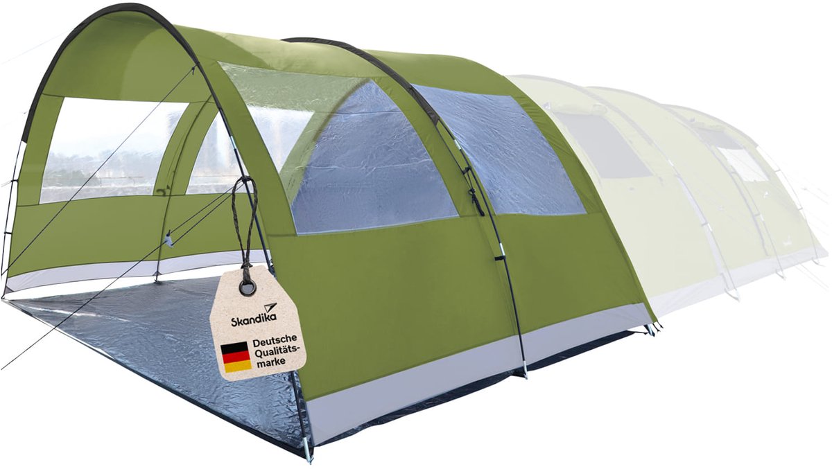 Skandika tunneltent Gotland voor 6 personen - Familietent met vastgestikte kuip, waterdicht, 5000 mm waterkolom, met/zonder Sleeper-technologie, deelbare slaapcabine, muskietennet | Kampeertent