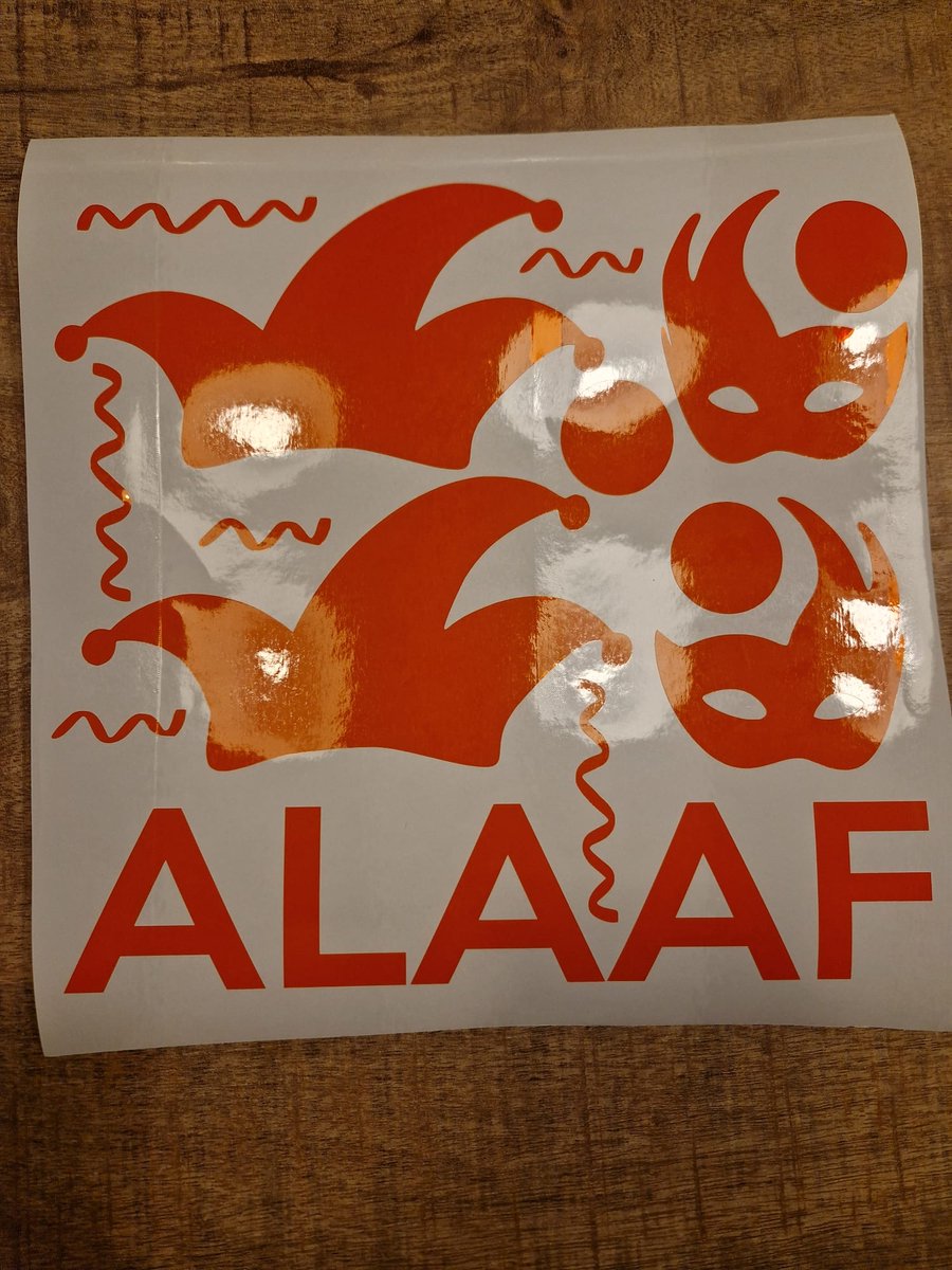 Herbruikbare statische raamsticker carnaval ALAAF