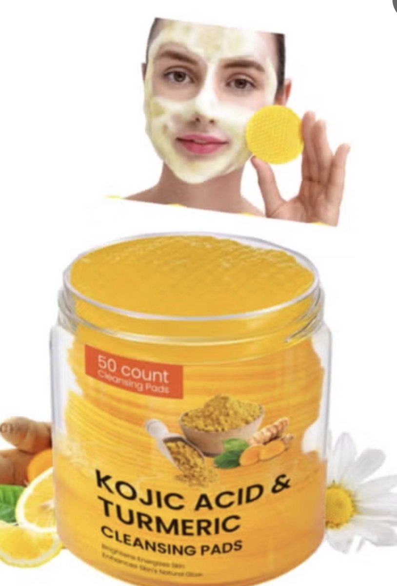 Gezichtsreinigende pads 50 stuks Kojic acid en tuemeric