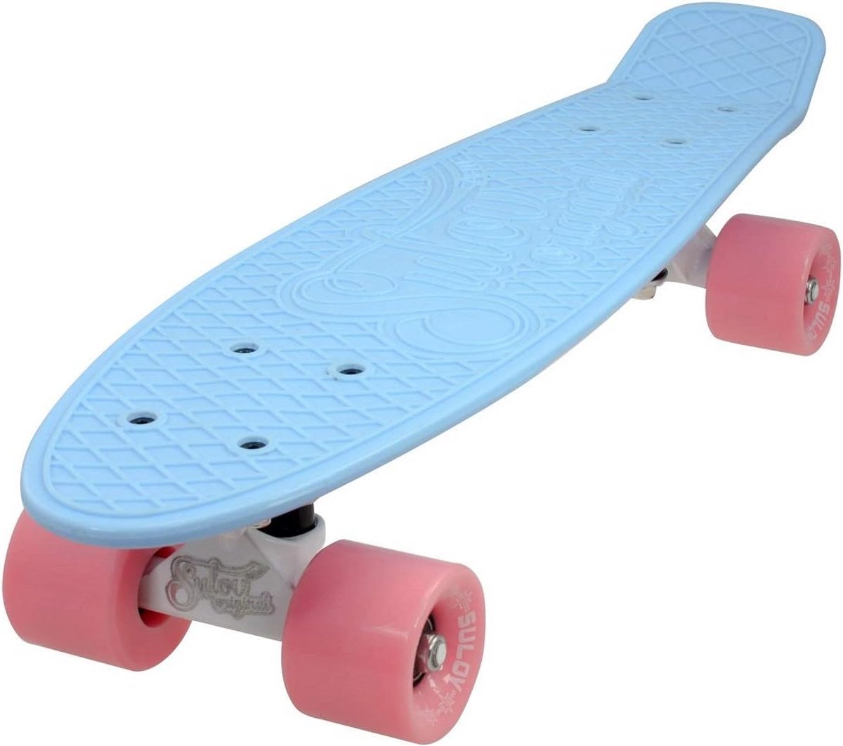 Cruiser Skateboard Compact Plastic Longboard met ABEC 7 Lagers Blauw