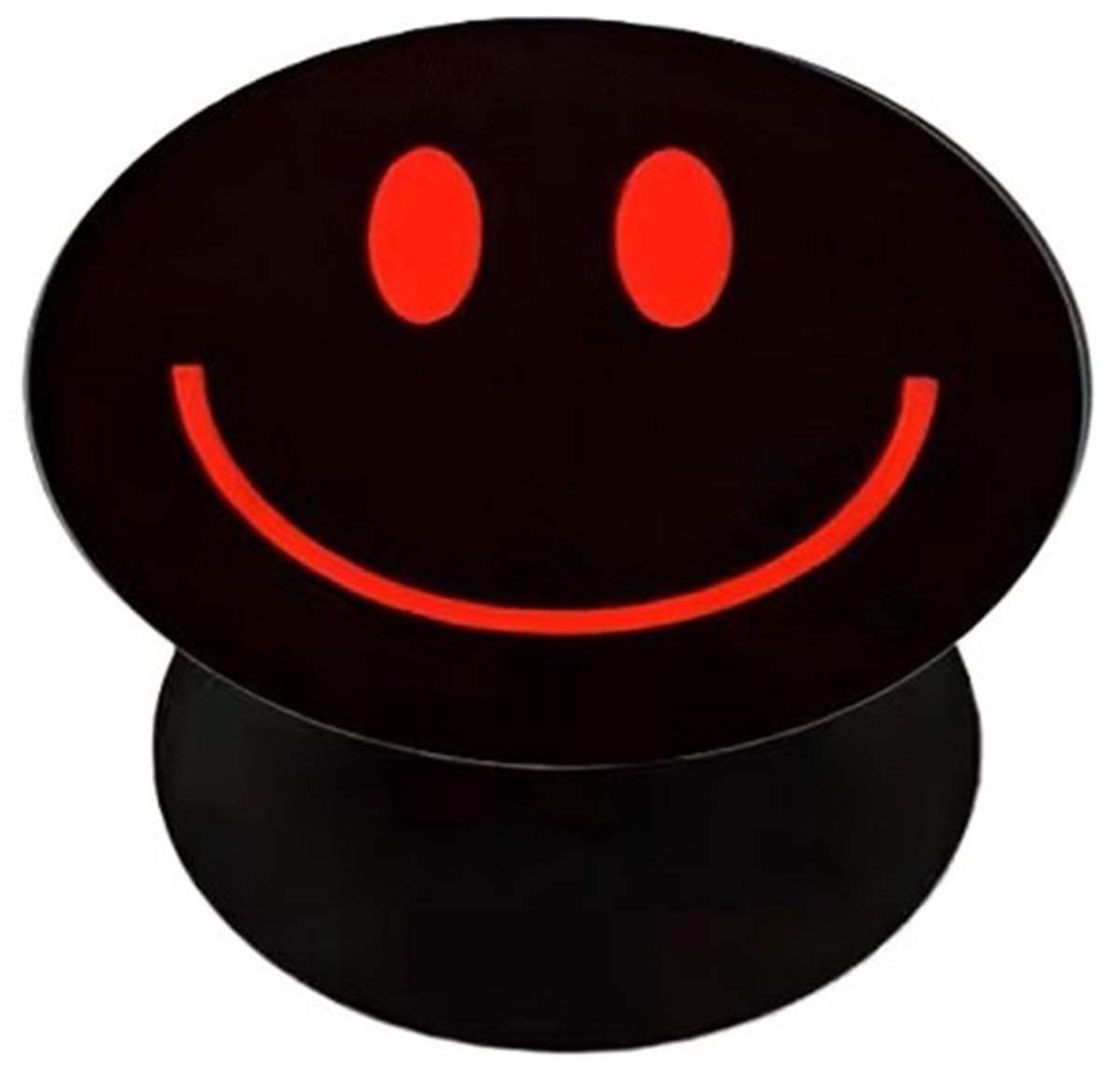 Mj Joys® - Phone Grip - Universele Verstelbare Phone Socket - Telefoonbutton - Telefoonaccessoire - Geschikt voor de meeste Smartphones en Cases - GSM Tablet Houder - Smile Rood