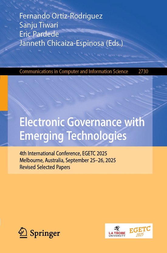 Springer Nature Proceedings Computer Science - Electronic Go ... - cover