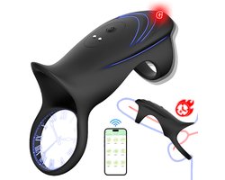 Daity Vibrerende Penisring – G-spot & Testikel Stimulator – Cockring met Ballstretcher – Girth Enhancer Seksspeeltje voor Koppels – App Afstandsbediening