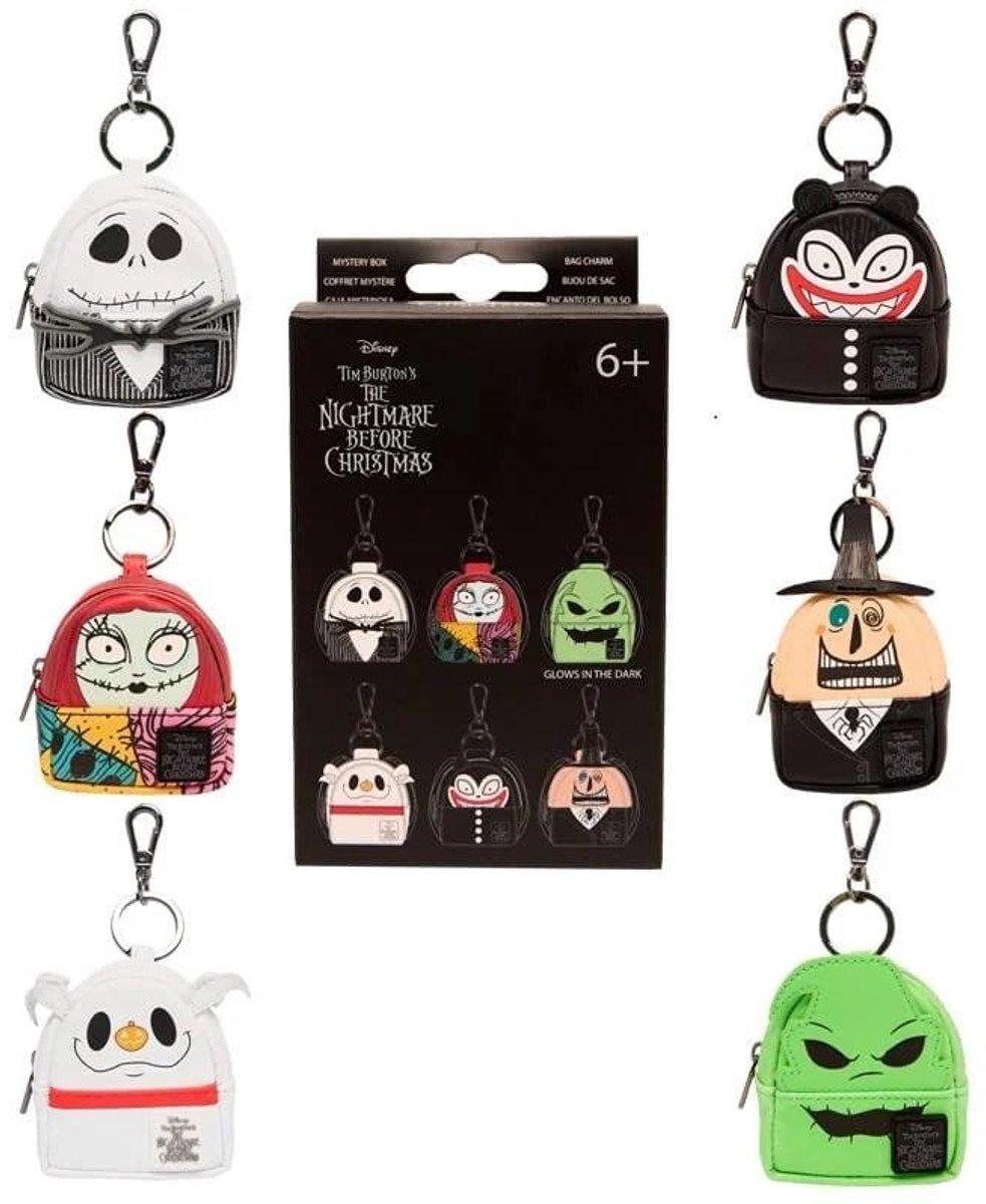 Loungefly Loungefly Nightmare Before Christmas by Loungefly Bag Charm Mystery Box Display (15) Pins & Brooches - 1 Stuks