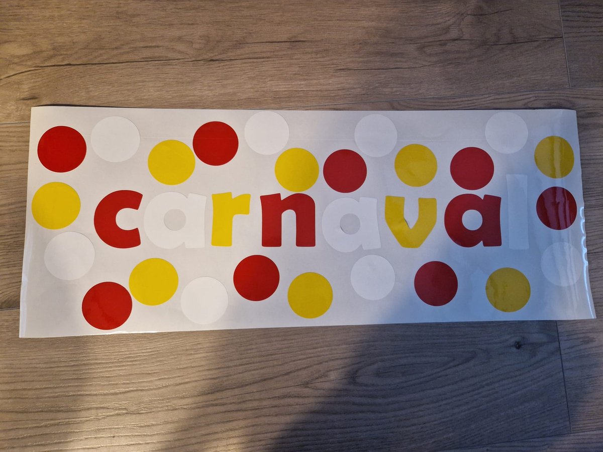 Herbruikbare statische raamsticker CARNAVAL