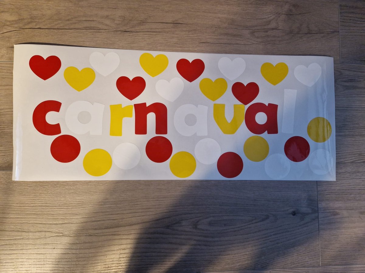 Herbruikbare statische raamsticker CARNAVAL