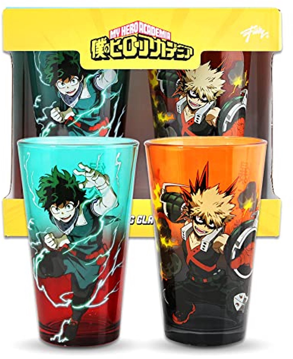 MY HERO ACADEMIA - Izuku & Bakugo - Pack of 2 450ml glass