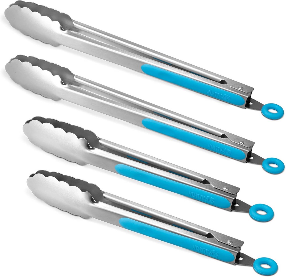Set van 4 Roestvrijstalen Keukentangen voor Grillen en Serveren - 2 Maten