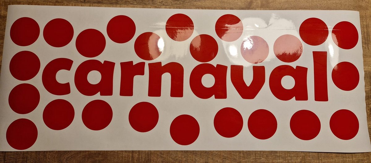 Herbruikbare statische raamsticker CARNAVAL