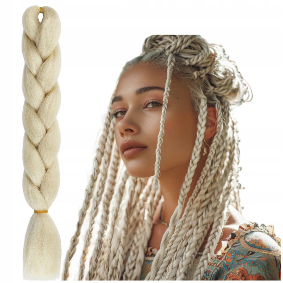Poniks Synthetische Haar voor Vlechten - Vlechten Synthetisch - Lichte Blond