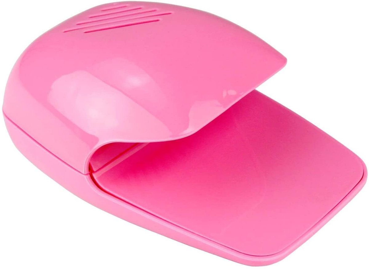 QTTVBTNA - Nageldroger Ventilator - Druk-naar-lucht ontwerp - Sneldrogende Nagellakdroger - Voor Kinderen & Volwassenen - Roze - Batterij Gestoemd - 1 Stuk