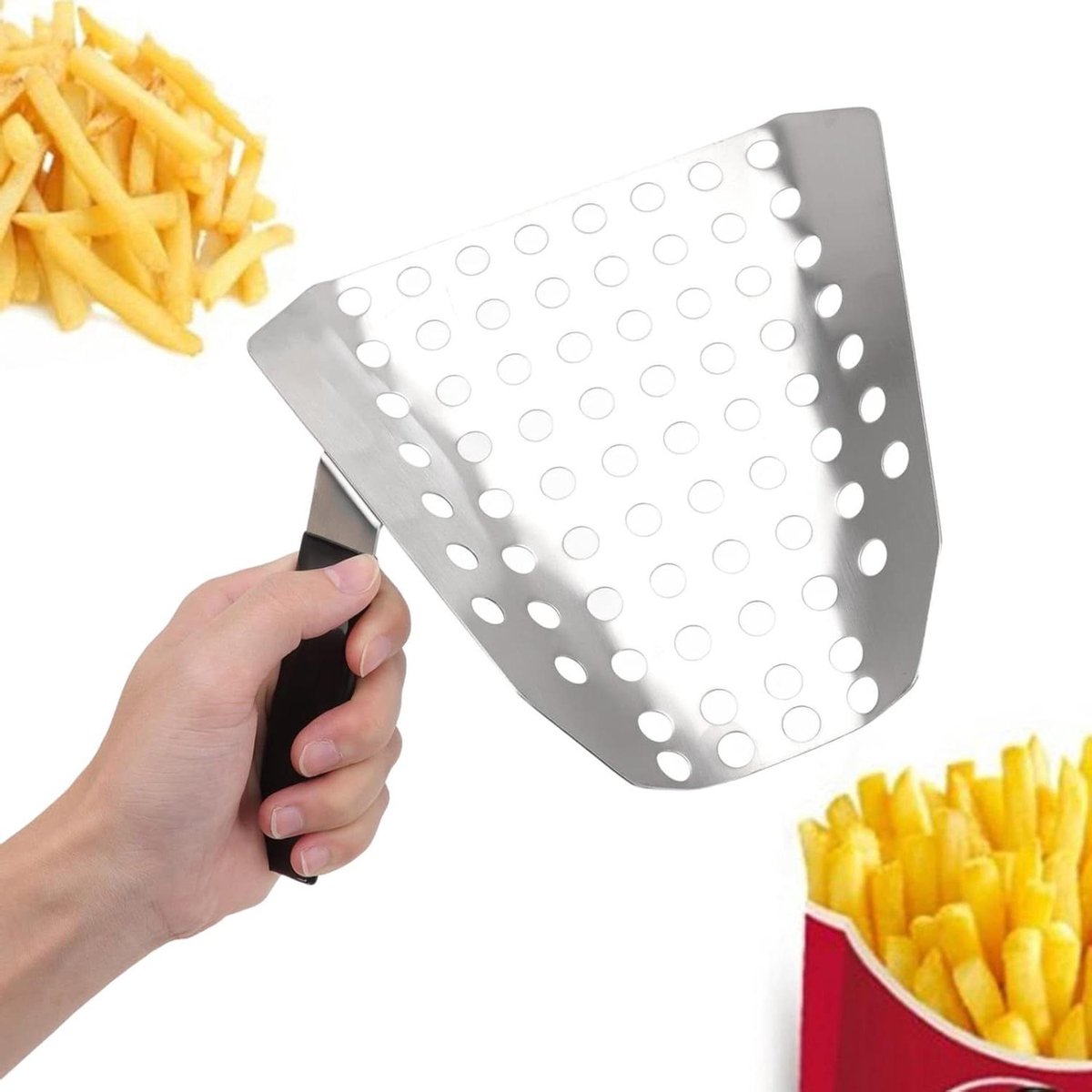Ergonomische Roestvrijstalen Popcornschep voor Thuis en Bioscoop