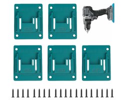 Gereedschapshouders - 5 Stuks - Geschikt voor Makita 18V Boormachine - Met 20 Schroeven - Wandhouder - Gereedschap Houder - Wandhouder Elektrische Gereedschapshouder - Voor Gebruik in Werkplaats Garage Machine
