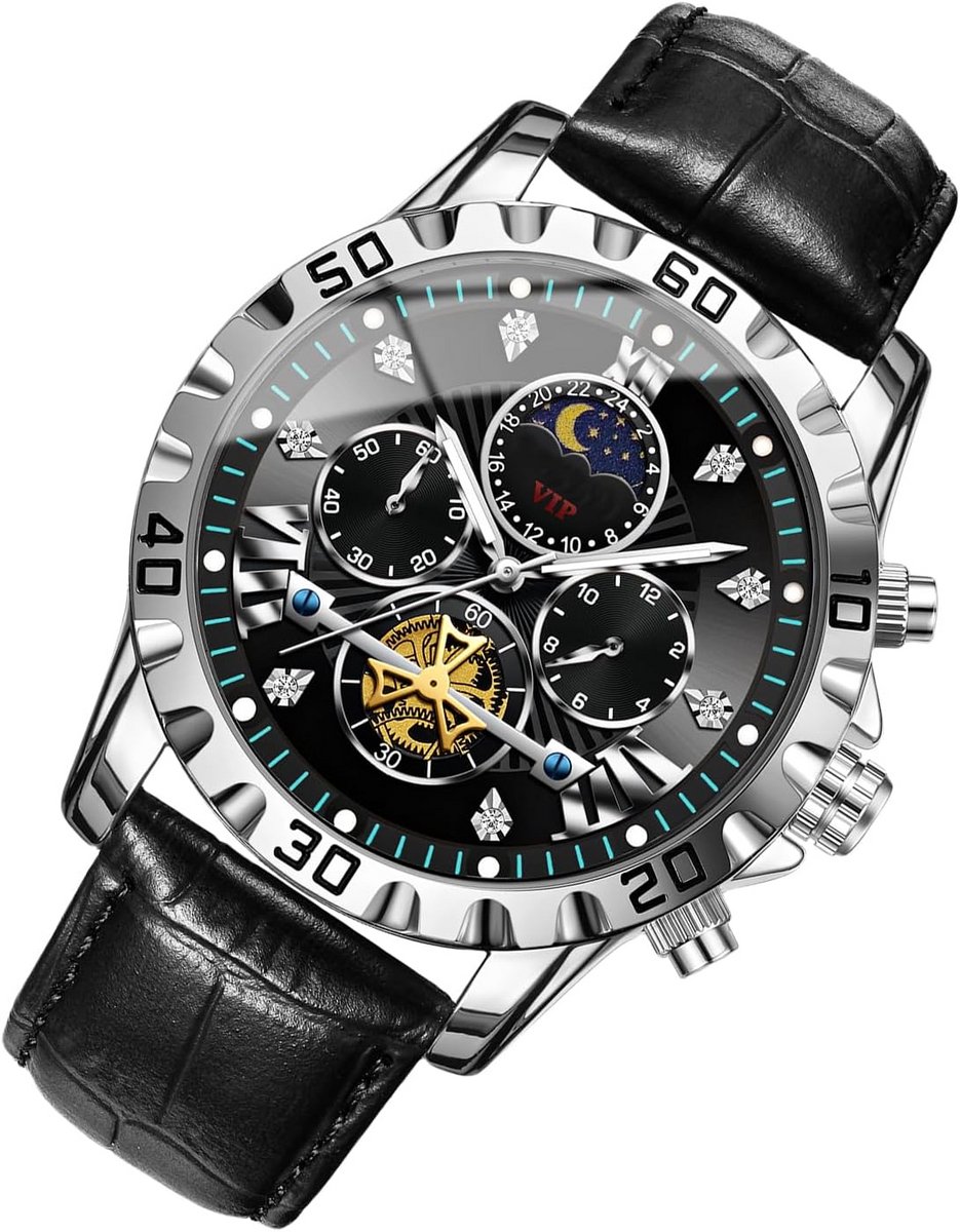 Stijlvol Herenhorloge Zakelijk Casual | Waterdicht Lederen Band Multifunctioneel