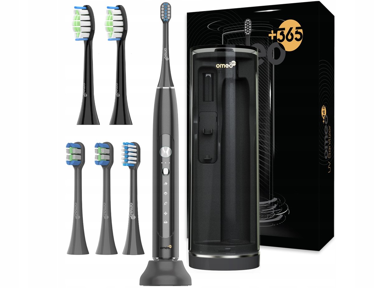 OMEO +365 UV Sanitizer - Sonische Tandenborstel - 82000 trillingen - UV-desinfectie etui - 60 dagen batterij