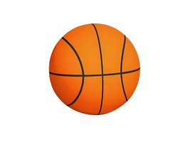 foto van Stille basketbal - Stille en zachte schuimrubberen bal - Trainings- en wedstrijdhulpmiddel - Speciaal voor kinderen - Zachte schuimrubberen bal - Binnensport speelgoed voor ouder en kind - Bal maat 5 - Diameter 21 cm- Oranje
