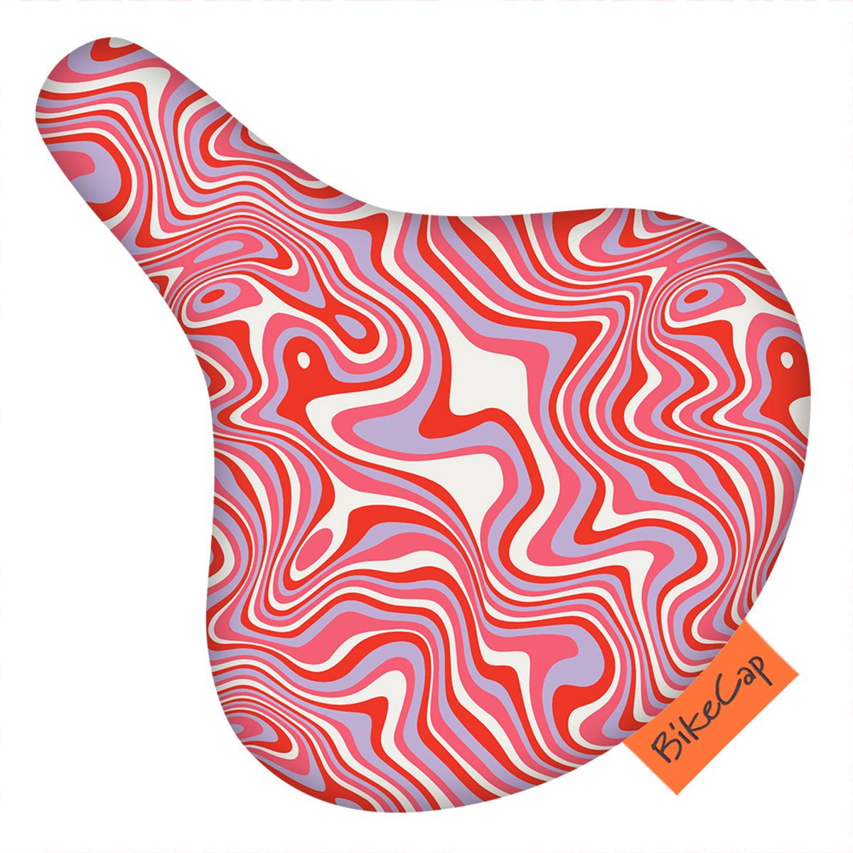 BikeCap Zadelhoes Seventies pink | Fietszadelhoes - Fietszadeldek - Stof en waterafstotend