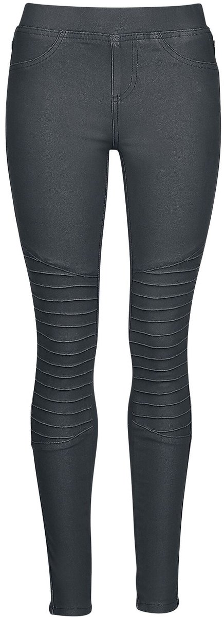 R.E.D. Rock-Engineered Design Zwarte legging in biker-look - Dames - L