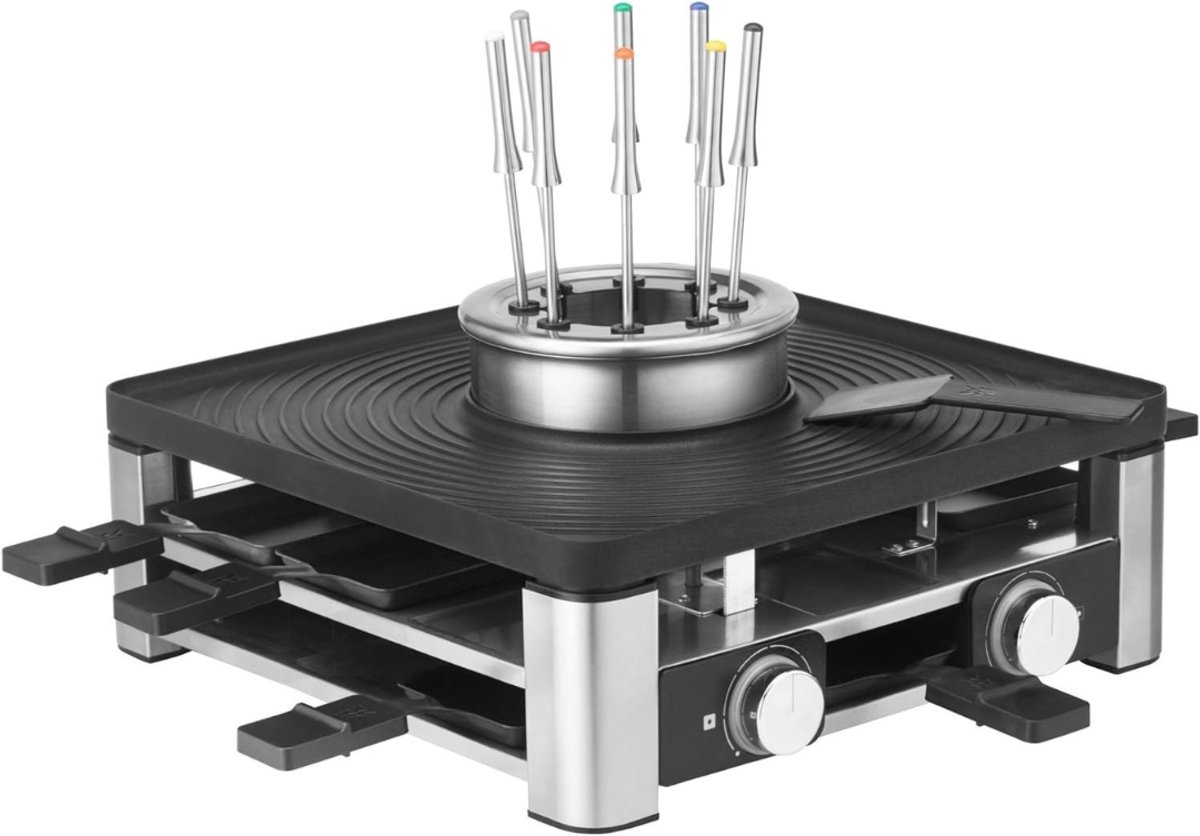 RVV® Gourmetstel 8 Personen - Tafelgrill - Grillplaat - Zwart - 43cm x 21cm x 42cm