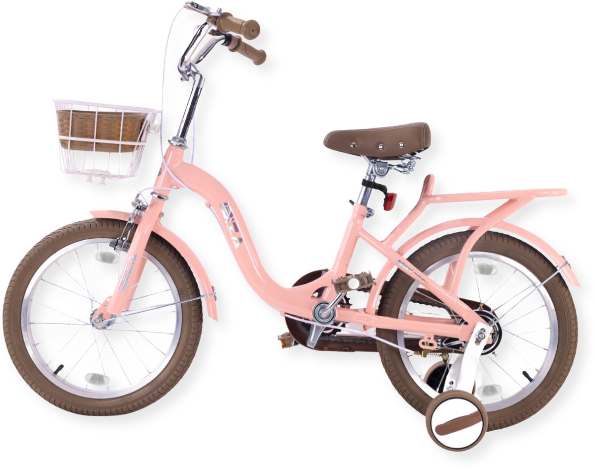 Buxibo - Kinderfiets voor Meisjes - Ibiza - 16 Inch - Roze