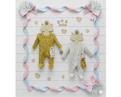 Mom dad me unisex 2 pyjama’s en 2 mutsen - Babykleding - Babyshower - Kraamcadeau