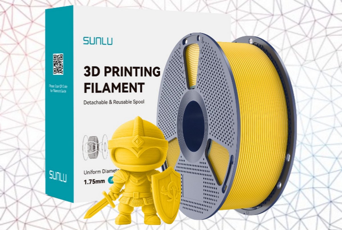 SUNLU PLA+ Levendig Geel / Vivid Yellow 1 kg - 1.75mm - 3D printer filament