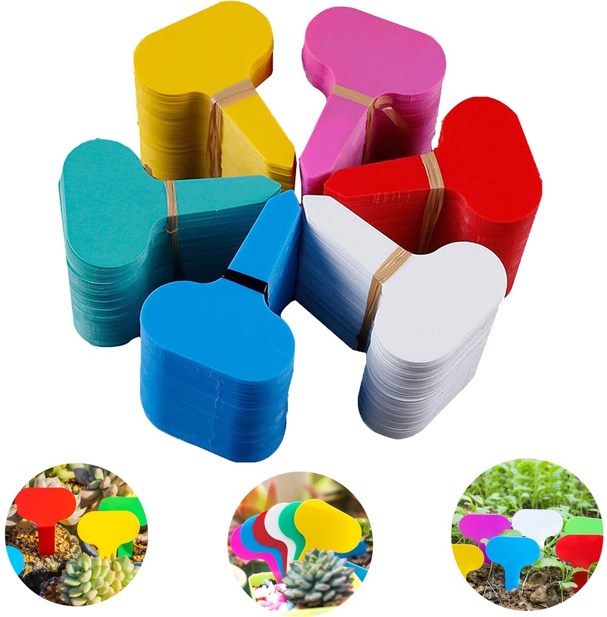 IMPERATORIS® Plantenlabels - Steeketiketten voor Tuin en Moestuin - Schrijfbare Labels - Weerbestendig Kunststof - Set van 180 - veelkleurig