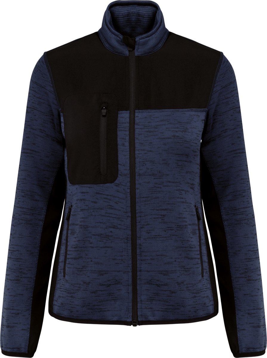 WK. Designed To Work Gerecycled damesjasje in polytricot WK9109 - Navy Melange / Black - S