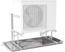 Lekbak RVS Condenswater Opvangbak voor Airco en Warmtepomp met Afvoerset