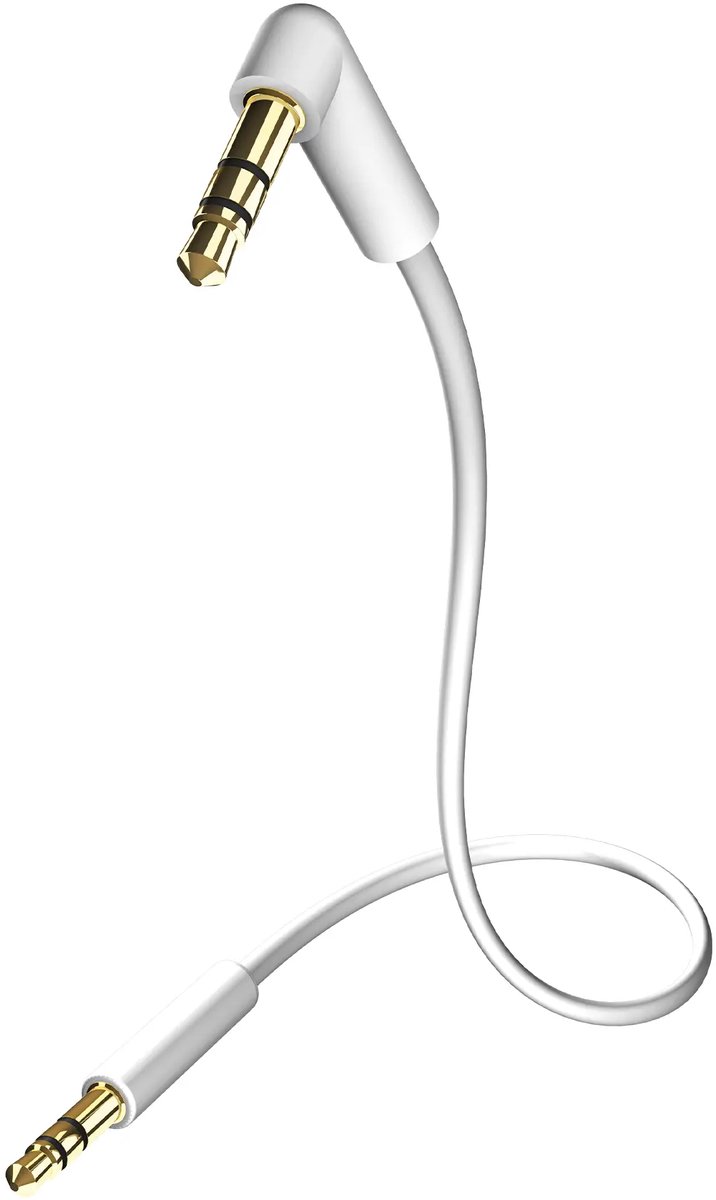 in-akustik Star MP3 wit 3,5 Cinch 90� 0,5 m