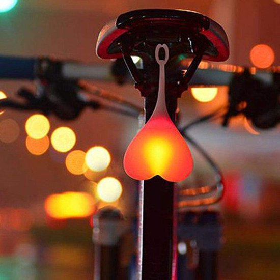 Waterdicht LED Fiets Achterlicht Hartvormig Waarschuwingslamp voor Onder Zadel — afbeelding 2