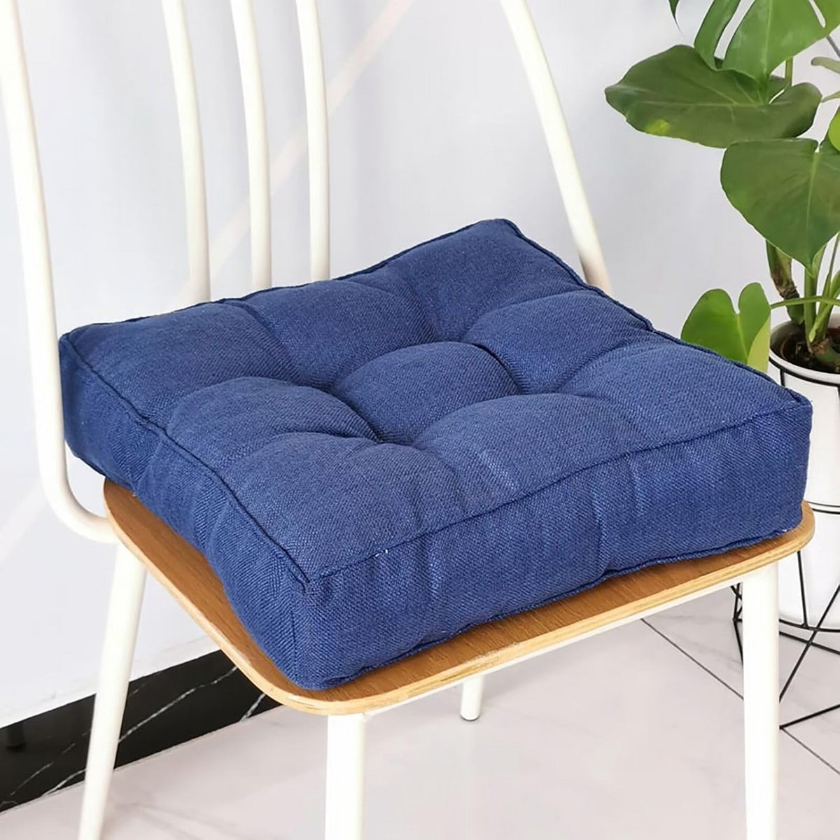 Zitkussens Set - Stoel Kussens - Comfortabel Zitten - Duurzame Stiksels - 50x50x9cm - Saff
