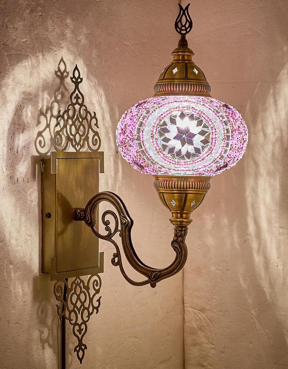 Handgemaakte Mozaïek Wandlamp - Turks en Marokkaans Glas in Tiffany-stijl