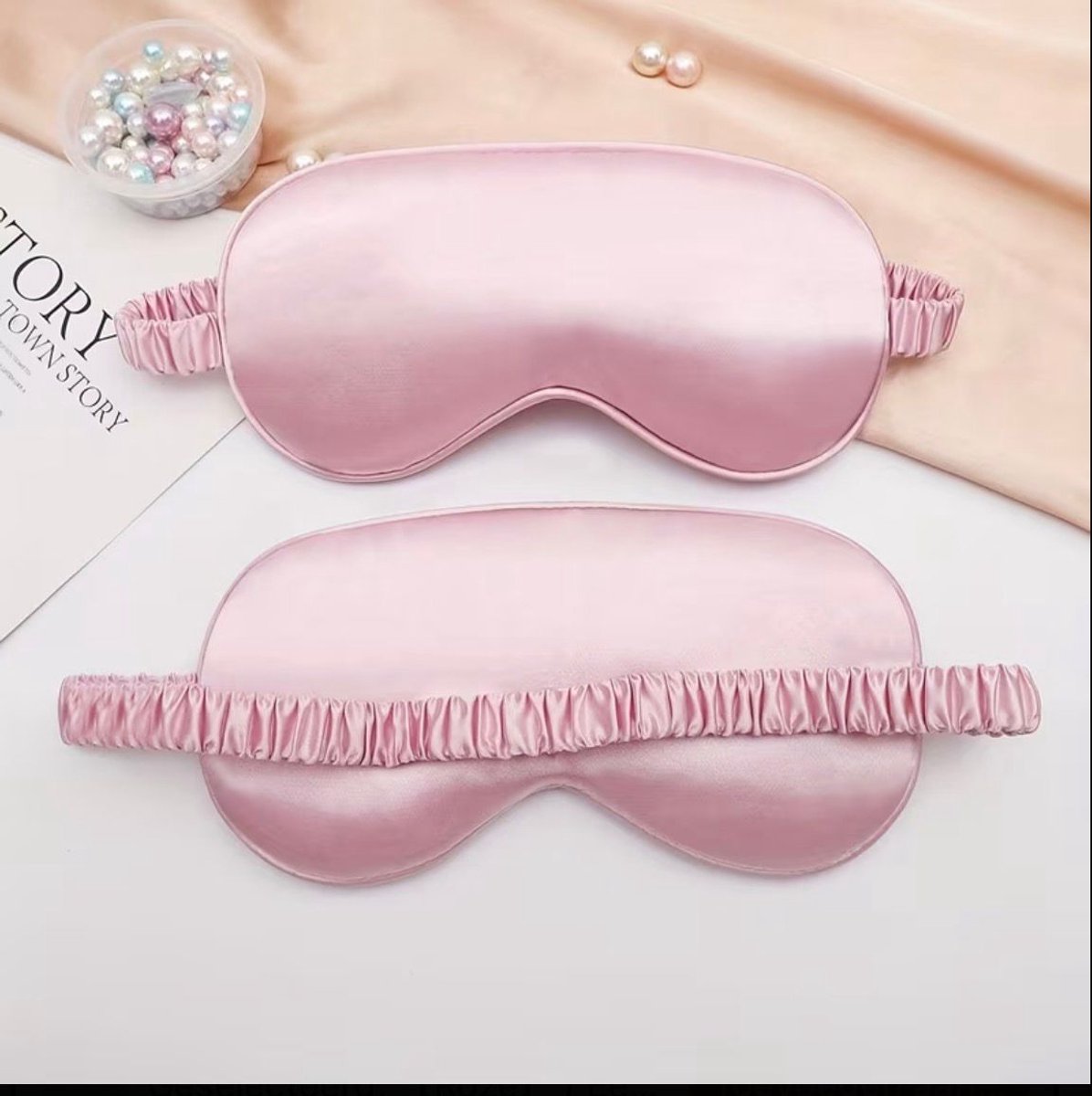 Slaapmasker - Oogmasker - Zijden Slaapmasker Voor Mannen en Vrouwen - Deep Sleep Mask - Eye Mask - Verduisterend - Roze