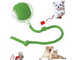Huisdier Speelgoed - Smart Interactive - Rollende Huisdierbal - 360° Automatisch Interactief Katten- en Hondenspeelgoed - Zelfrollend en Oplaadbaar - Ingebouwde LED-lamp - 1 Stuk - Groen