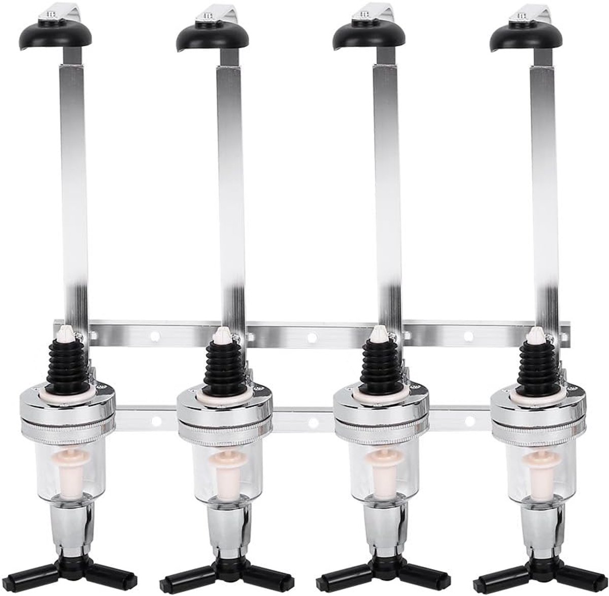Alcohol Dispenser - Bar Accessory - 4 Bottle Spirits - Rotary Wall Mounted - Bottle Stand Dispenser Rack
