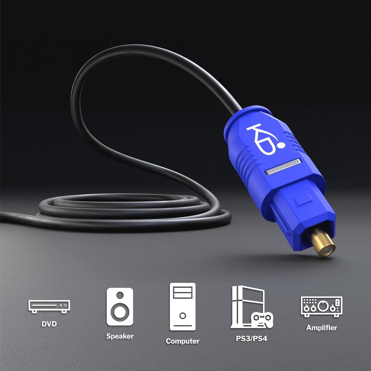 Optische Audio Kabel 15m - TOSLINK Kabel Slim voor Soundbar - afbeelding 2