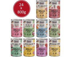 MAC’s Kattenvoer Natvoer Blik Mixpakket 24 x 800g + zakje kattensnoepjes 60g