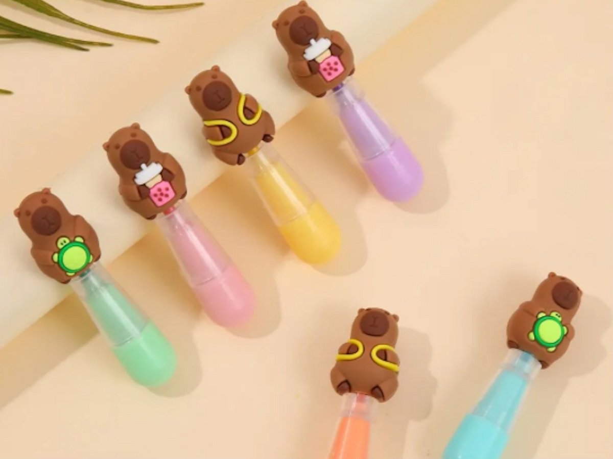 iTotal Highlighters CAPYBARA 6 pcs-set markeerstiften