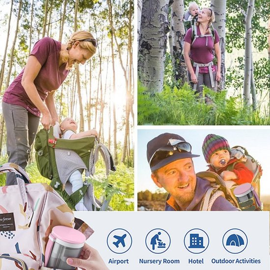 Reis Set voor Baby Flessen en Fopspeen Reiniging met Siliconen Borstels en Fleswarmer — afbeelding 5